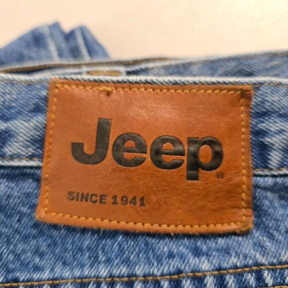 Jeep Jeans Men's 46 x 30 Blue Teflon HT Medium Wash Straight Leg Regular Fit - Picture 15 of 16